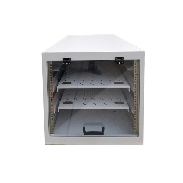 What are the functions of connecting a network cable to a fiber optic splitter 